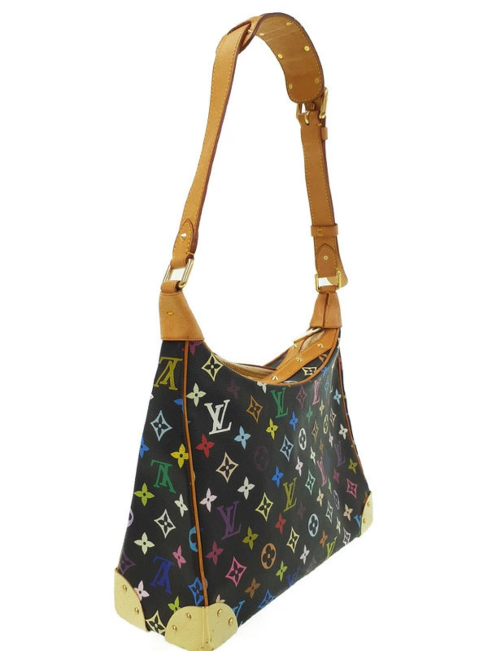 Louis Vuitton Monogram Bag Multicolor Boulogne Shoulder Brown
